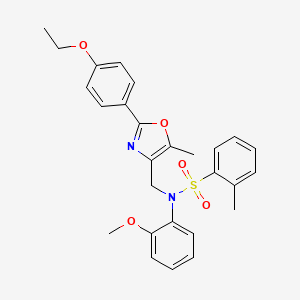 N-(3-ethoxypropyl)-6-methyl-1-phenyl-3-(2-thienyl)-1,6-dihydropyrrolo[2,3-c]pyrazole-5-carboxamide