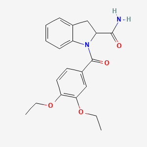 1-(3,4-Diethoxybenzoyl)indoline-2-carboxamide