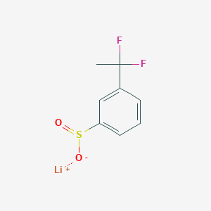 molecular formula C8H7F2LiO2S B2455941 Lithium(1+) ion 3-(1,1-difluoroethyl)benzene-1-sulfinate CAS No. 2219407-96-0