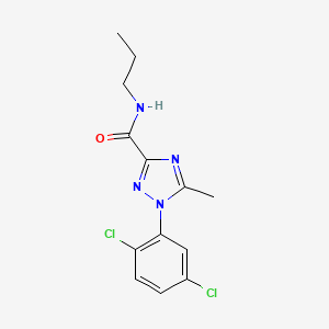 molecular formula C13H14Cl2N4O B2455950 1-(2,5-dichlorophenyl)-5-methyl-N-propyl-1H-1,2,4-triazole-3-carboxamide CAS No. 338398-38-2