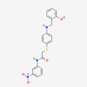 2-((4-((2-Hydroxybenzyl)amino)phenyl)thio)-N-(3-nitrophenyl)acetamide