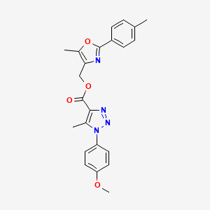 [5-methyl-2-(4-methylphenyl)-1,3-oxazol-4-yl]methyl 1-(4-methoxyphenyl)-5-methyl-1H-1,2,3-triazole-4-carboxylate