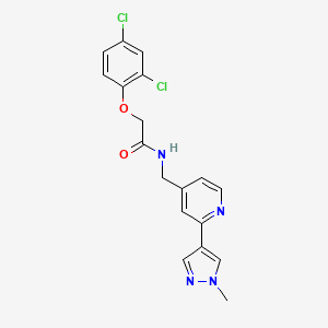 2-(2,4-dichlorophenoxy)-N-((2-(1-methyl-1H-pyrazol-4-yl)pyridin-4-yl)methyl)acetamide