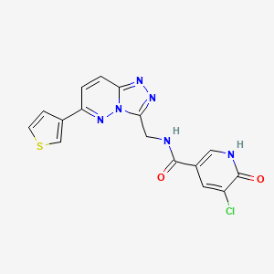 5-chloro-6-hydroxy-N-((6-(thiophen-3-yl)-[1,2,4]triazolo[4,3-b]pyridazin-3-yl)methyl)nicotinamide
