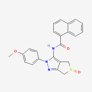 N-(2-(4-methoxyphenyl)-5-oxido-4,6-dihydro-2H-thieno[3,4-c]pyrazol-3-yl)-1-naphthamide