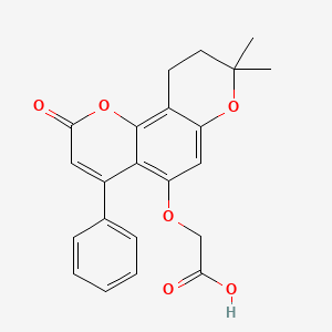 [(8,8-dimethyl-2-oxo-4-phenyl-9,10-dihydro-2H,8H-pyrano[2,3-f]chromen-5-yl)oxy]acetic acid