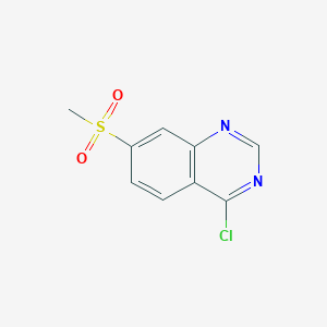 molecular formula C9H7ClN2O2S B2455974 4-Chloro-7-(methylsulfonyl)quinazoline CAS No. 1256955-28-8