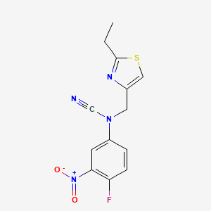 N-cyano-N-[(2-ethyl-1,3-thiazol-4-yl)methyl]-4-fluoro-3-nitroaniline
