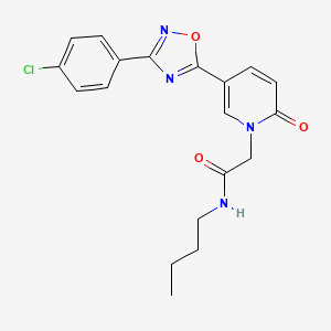 molecular formula C19H19ClN4O3 B2455976 6-[4-(3-cyclopentylpropanoyl)-1,4-diazepan-1-yl]-1,3-diisopropylpyrimidine-2,4(1H,3H)-dione CAS No. 1112313-82-2