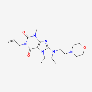 3-allyl-1,6,7-trimethyl-8-(2-morpholinoethyl)-1H-imidazo[2,1-f]purine-2,4(3H,8H)-dione