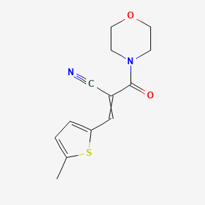 3-(5-Methylthiophen-2-yl)-2-(morpholine-4-carbonyl)prop-2-enenitrile