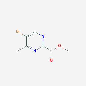 molecular formula C7H7BrN2O2 B2456000 Methyl 5-bromo-4-methylpyrimidine-2-carboxylate CAS No. 1823969-59-0
