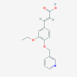molecular formula C17H17NO4 B2456003 3-[3-Ethoxy-4-(pyridin-3-ylmethoxy)phenyl]prop-2-enoic acid CAS No. 926237-25-4