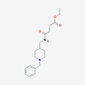 molecular formula C19H28N2O3 B2456014 Ethyl 4-(((1-benzylpiperidin-4-yl)methyl)amino)-4-oxobutanoate CAS No. 1208658-26-7