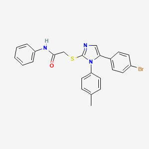 2-((5-(4-bromophenyl)-1-(p-tolyl)-1H-imidazol-2-yl)thio)-N-phenylacetamide