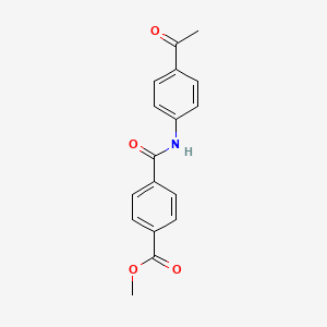 molecular formula C17H15NO4 B2456024 Methyl 4-((4-acetylphenyl)carbamoyl)benzoate CAS No. 159045-82-6