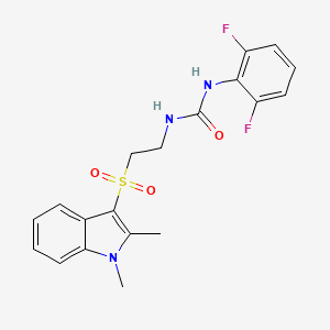 1-(2,6-difluorophenyl)-3-(2-((1,2-dimethyl-1H-indol-3-yl)sulfonyl)ethyl)urea
