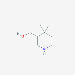 molecular formula C8H17NO B2456028 (4,4-二甲基哌啶-3-基)甲醇 CAS No. 1781802-07-0