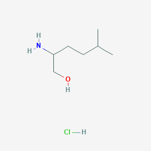 molecular formula C7H18ClNO B2456033 2-Amino-5-methylhexan-1-ol hydrochloride CAS No. 1314959-93-7