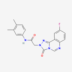 N-(3,4-dimethylphenyl)-2-(9-fluoro-3-oxo[1,2,4]triazolo[4,3-c]quinazolin-2(3H)-yl)acetamide
