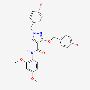N-(2,4-dimethoxyphenyl)-1-(4-fluorobenzyl)-3-((4-fluorobenzyl)oxy)-1H-pyrazole-4-carboxamide