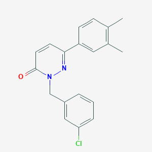 molecular formula C19H17ClN2O B2456040 2-(3-chlorobenzyl)-6-(3,4-dimethylphenyl)pyridazin-3(2H)-one CAS No. 922865-30-3