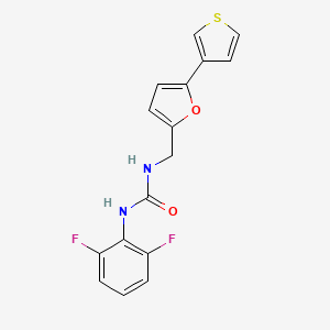 molecular formula C16H12F2N2O2S B2456043 1-(2,6-Difluorophenyl)-3-((5-(thiophen-3-yl)furan-2-yl)methyl)urea CAS No. 2034565-59-6