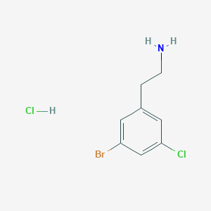 molecular formula C8H10BrCl2N B2456057 2-(3-Bromo-5-chlorophenyl)ethan-1-amine hydrochloride CAS No. 2094935-75-6