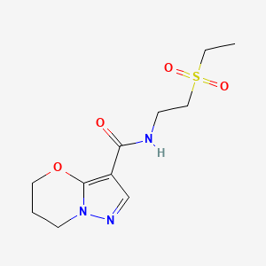 N-(2-(ethylsulfonyl)ethyl)-6,7-dihydro-5H-pyrazolo[5,1-b][1,3]oxazine-3-carboxamide