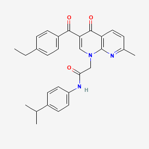 2-(3-(4-ethylbenzoyl)-7-methyl-4-oxo-1,8-naphthyridin-1(4H)-yl)-N-(4-isopropylphenyl)acetamide