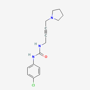 molecular formula C15H18ClN3O B2456061 1-(4-氯苯基)-3-(4-(吡咯烷-1-基)丁-2-炔-1-基)脲 CAS No. 1396799-75-9
