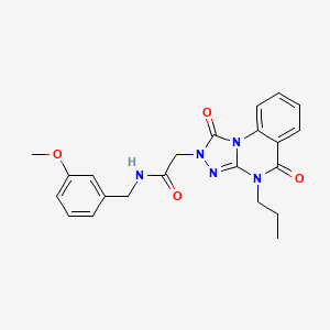 2-(1,5-dioxo-4-propyl-4,5-dihydro[1,2,4]triazolo[4,3-a]quinazolin-2(1H)-yl)-N-(3-methoxybenzyl)acetamide
