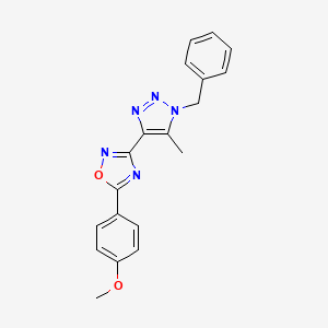 3-(1-benzyl-5-methyl-1H-1,2,3-triazol-4-yl)-5-(4-methoxyphenyl)-1,2,4-oxadiazole