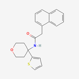 2-(naphthalen-1-yl)-N-(4-(thiophen-2-yl)tetrahydro-2H-pyran-4-yl)acetamide
