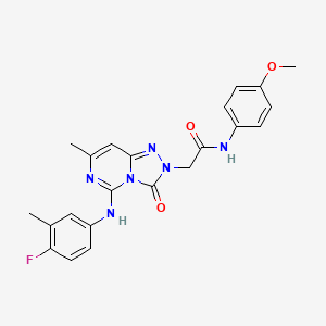 2-[5-(4-fluoro-3-methylanilino)-7-methyl-3-oxo[1,2,4]triazolo[4,3-c]pyrimidin-2(3H)-yl]-N~1~-(4-methoxyphenyl)acetamide