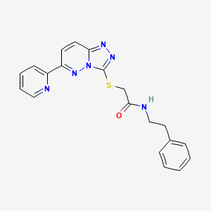 N-phenethyl-2-((6-(pyridin-2-yl)-[1,2,4]triazolo[4,3-b]pyridazin-3-yl)thio)acetamide