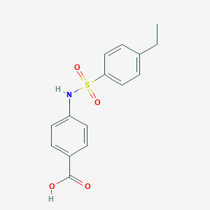 molecular formula C15H15NO4S B245609 4-{[(4-Ethylphenyl)sulfonyl]amino}benzoic acid 