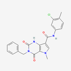 3-benzyl-N-(3-chloro-4-methylphenyl)-5-methyl-2,4-dioxo-2,3,4,5-tetrahydro-1H-pyrrolo[3,2-d]pyrimidine-7-carboxamide