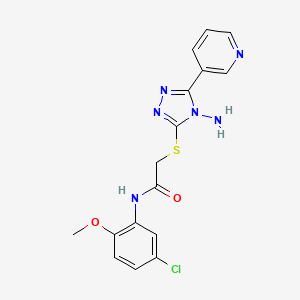 2-{[4-amino-5-(pyridin-3-yl)-4H-1,2,4-triazol-3-yl]sulfanyl}-N-(5-chloro-2-methoxyphenyl)acetamide