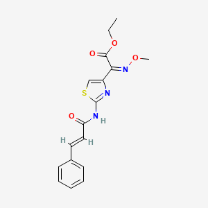 ethyl (2Z)-2-methoxyimino-2-[2-[[(E)-3-phenylprop-2-enoyl]amino]-1,3-thiazol-4-yl]acetate