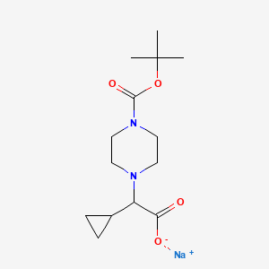 Sodium 2-[4-(tert-butoxycarbonyl)piperazin-1-yl]-2-cyclopropylacetate