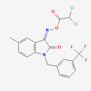 3-{[(2,2-dichloroacetyl)oxy]imino}-5-methyl-1-[3-(trifluoromethyl)benzyl]-1,3-dihydro-2H-indol-2-one