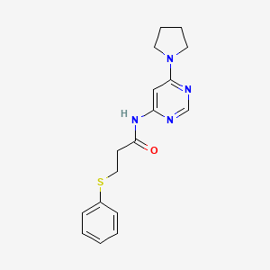 molecular formula C17H20N4OS B2456099 3-(苯硫基)-N-(6-(吡咯烷-1-基)嘧啶-4-基)丙酰胺 CAS No. 1421533-08-5