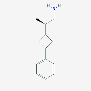 molecular formula C13H19N B2456109 (2R)-2-(3-Phenylcyclobutyl)propan-1-amine CAS No. 2248184-43-0
