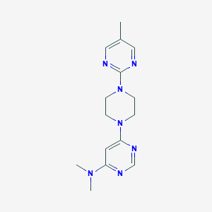 molecular formula C15H21N7 B2456110 N,N-Dimethyl-6-[4-(5-methylpyrimidin-2-yl)piperazin-1-yl]pyrimidin-4-amine CAS No. 2415468-35-6