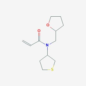 N-(oxolan-2-ylmethyl)-N-(thiolan-3-yl)prop-2-enamide