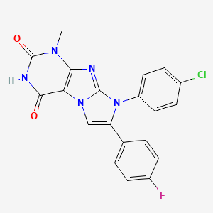 8-(4-chlorophenyl)-7-(4-fluorophenyl)-1-methyl-1H-imidazo[2,1-f]purine-2,4(3H,8H)-dione