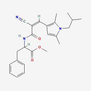 Methyl 2-[[(Z)-2-cyano-3-[2,5-dimethyl-1-(2-methylpropyl)pyrrol-3-yl]prop-2-enoyl]amino]-3-phenylpropanoate