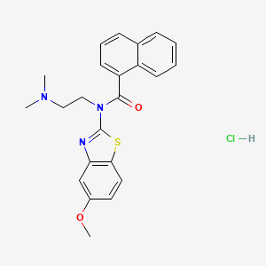 N-(2-(dimethylamino)ethyl)-N-(5-methoxybenzo[d]thiazol-2-yl)-1-naphthamide hydrochloride