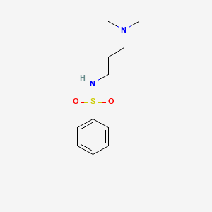 molecular formula C15H26N2O2S B2456141 4-叔丁基-N-[3-(二甲氨基)丙基]苯磺酰胺 CAS No. 321716-98-7